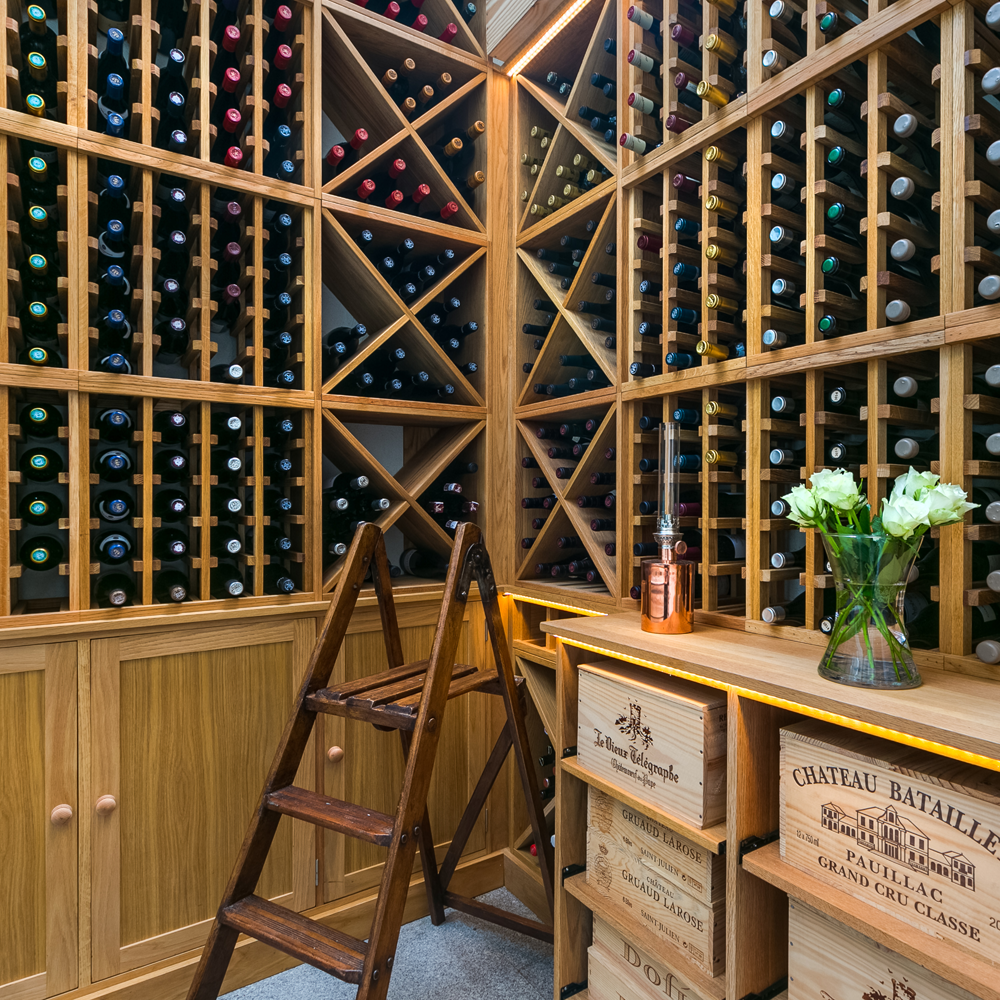 Oak wine rack